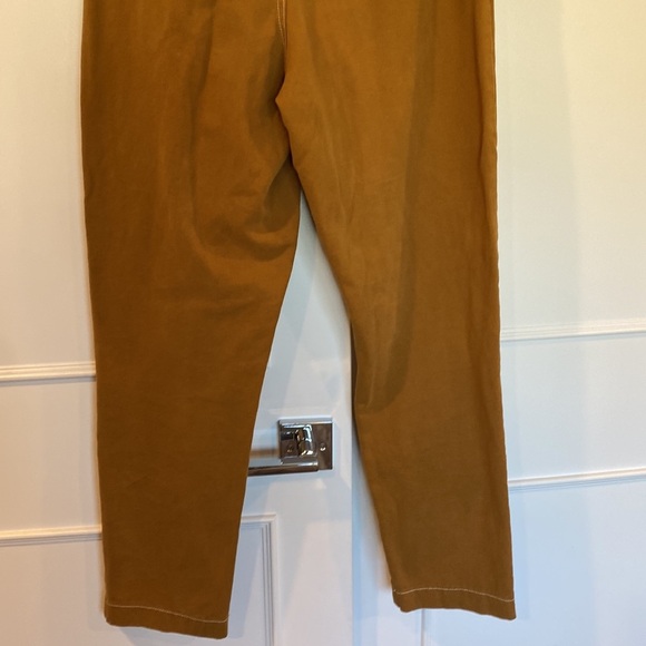 MINKPINK Fold-Over High Waisted Gold Ankle Pants Size 4 - Picture 9 of 12